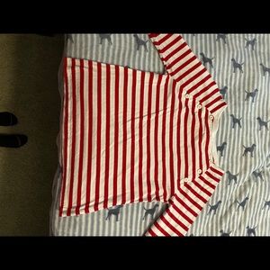 Talbots Red/White striped blouse